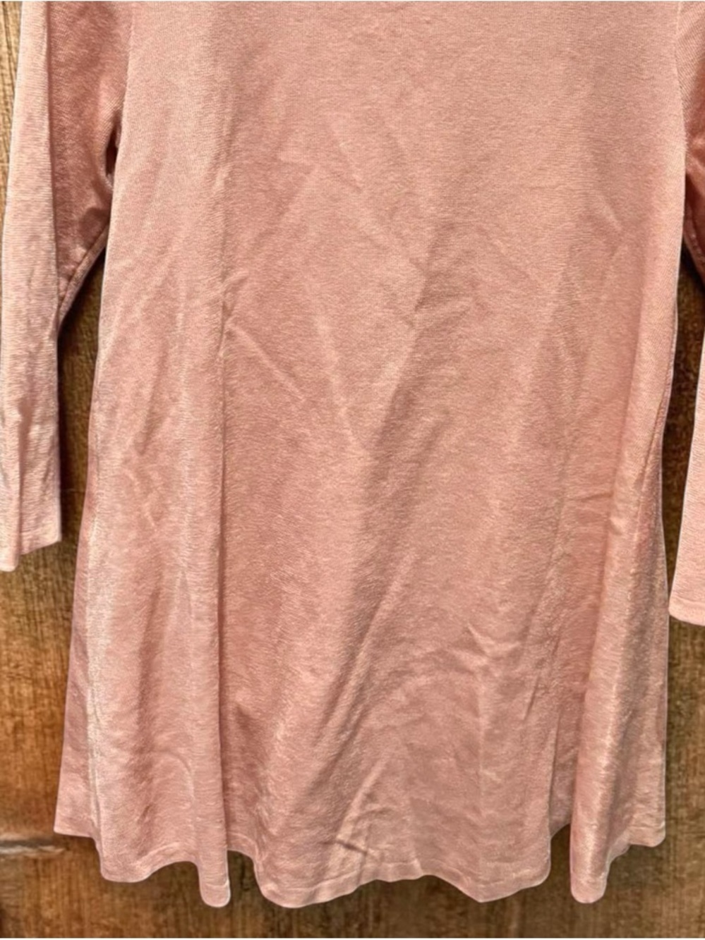 Anne Klein Light Pink Long Sleeve Tunic Top MEDIUM - Picture 6 of 6